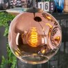 Ripoll Suspension, Boule lumineuse, Suspension grappe Or, Clair, Cuivré, Fumé, 4 lumières