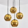 Koyoto Suspension, Boule lumineuse, Suspension grappe Or, 4 lumières