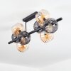 Koyoto Plafonnier, Boule lumineuse Ambre, Fumé, 8 lumières