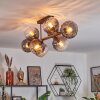 Koyoto Plafonnier, Boule lumineuse Clair, Fumé, 8 lumières
