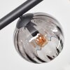 Koyoto Plafonnier, Boule lumineuse Ambre, Clair, Fumé, 8 lumières