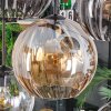 Koyoto Suspension, Boule lumineuse, Suspension Ambre, Clair, Fumé, 8 lumières