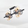 Koyoto Plafonnier, Boule lumineuse Ambre, Clair, Fumé, 8 lumières