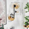 Koyoto Boule lumineuse, Applique murale Ambre, Clair, 3 lumières