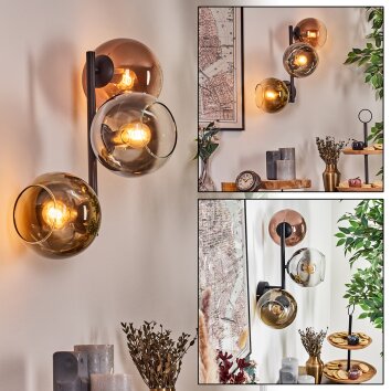 Koyoto Boule lumineuse, Applique murale Chrome, Or, Clair, Cuivré, Fumé, 3 lumières Koyoto Boule lumineuse, Applique murale Chrome, Or, Clair, Cuivré, Fumé, 3 lumières