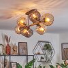 Koyoto Plafonnier, Boule lumineuse Ambre, Fumé, 8 lumières