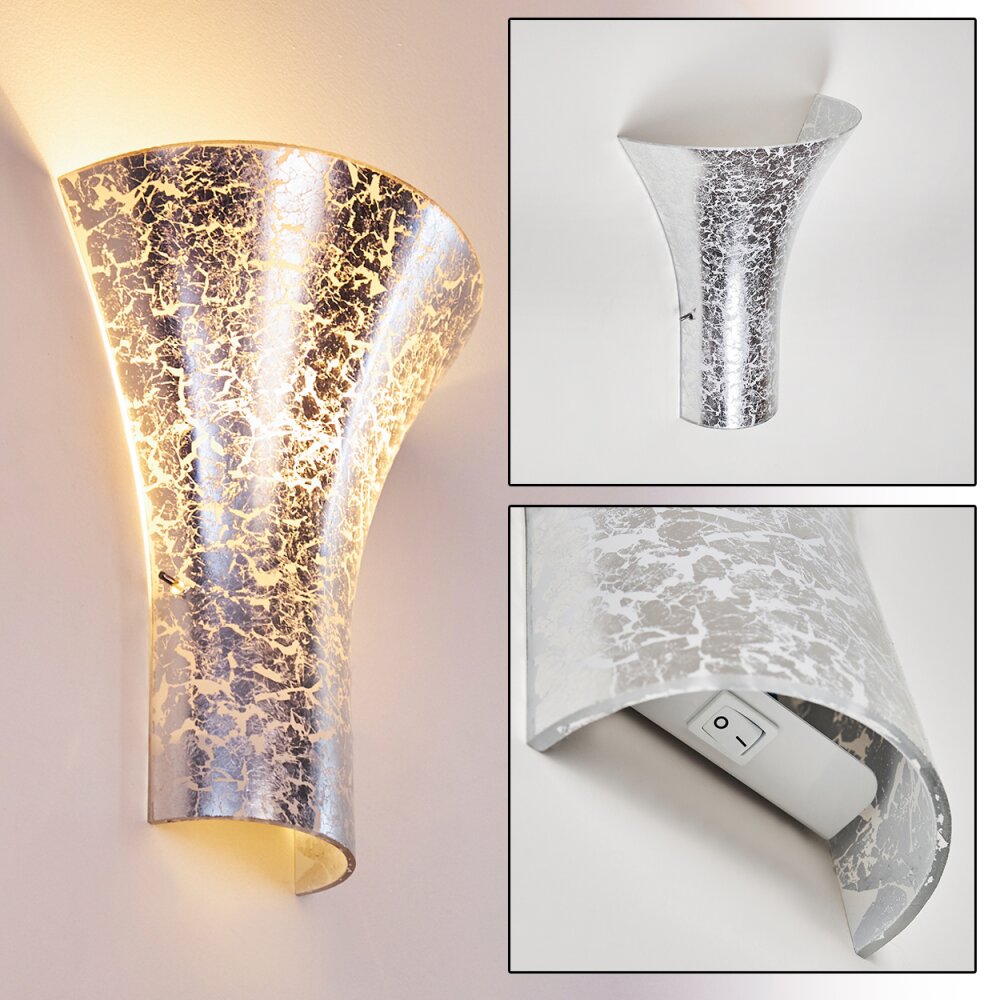 Applique murale Nerola Argenté, 1 lumière main product photo