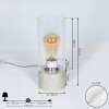 Lampe de table Kumotu Chrome, Gris, 1 lumière