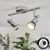 Plafonnier Morges LED Chrome, 2 lumières
