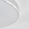 Plafonnier Morges LED Chrome, Blanc, 1 lumière