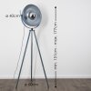 Lampadaire Maloy Gris, 1 lumière
