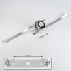 Plafonnier Mohlin LED Nickel, Blanc, 2 lumières