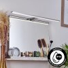 lampe miroir Morges LED Chrome, Blanc, 1 lumière