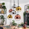 Gastor Suspension, Boule lumineuse, Suspension Chrome, Or, Clair, Cuivré, Fumé, 6 lumières