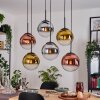 Gastor Suspension, Boule lumineuse, Suspension Chrome, Or, Clair, Cuivré, Fumé, 6 lumières