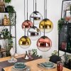 Gastor Suspension, Boule lumineuse, Suspension Chrome, Or, Clair, Cuivré, Fumé, 6 lumières
