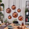 Gastor Suspension, Boule lumineuse, Suspension Cuivré, 6 lumières