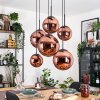 Gastor Suspension, Boule lumineuse, Suspension Cuivré, 6 lumières