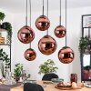 Gastor Suspension, Boule lumineuse, Suspension Cuivré, 6 lumières