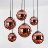 Gastor Suspension, Boule lumineuse, Suspension Cuivré, 6 lumières