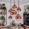 Gastor Suspension, Boule lumineuse, Suspension Clair, Cuivré, 6 lumières