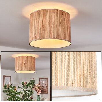 Bongal Plafonnier beige, Écru, 1 lumière