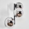 Gastor Boule lumineuse, Applique murale Chrome, Fumé, 3 lumières