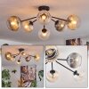 Koyoto Plafonnier, Boule lumineuse 73 cm Ambre, Clair, Fumé, 6 lumières