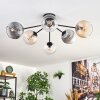 Koyoto Plafonnier, Boule lumineuse 73 cm Ambre, Clair, Fumé, 6 lumières