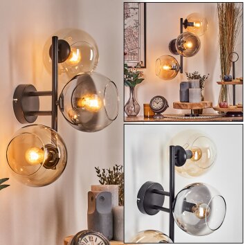 Koyoto Boule lumineuse, Applique murale Ambre, Clair, Fumé, 3 lumières Koyoto Boule lumineuse, Applique murale Ambre, Clair, Fumé, 3 lumières