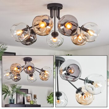 Ripoll Plafonnier, Boule lumineuse Ambre, Clair, Fumé, 7 lumières Ripoll Plafonnier, Boule lumineuse Ambre, Clair, Fumé, 7 lumières