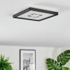 Simonstorp Plafonnier, Panel LED Noir, Blanc, 1 lumière