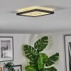Simonstorp Plafonnier, Panel LED Noir, Blanc, 1 lumière