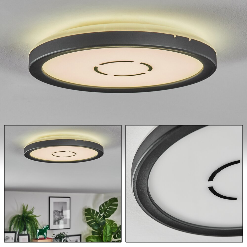 Simonstorp Plafonnier, Panel LED Noir, Blanc, 1 lumière main product photo