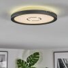 Simonstorp Plafonnier, Panel LED Noir, Blanc, 1 lumière