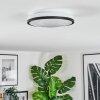 Onara Plafonnier, Panel LED Noir, Blanc, 1 lumière