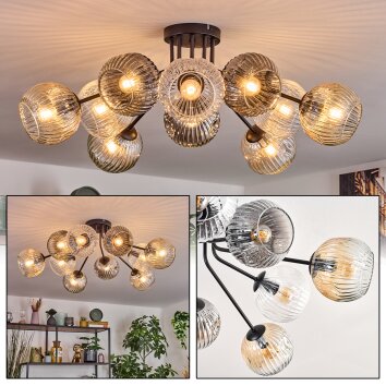 Ripoll Plafonnier, Boule lumineuse Ambre, Clair, Fumé, 10 lumières Ripoll Plafonnier, Boule lumineuse Ambre, Clair, Fumé, 10 lumières