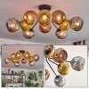Ripoll Plafonnier, Boule lumineuse Or, Cuivré, Fumé, 10 lumières