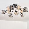 Ripoll Plafonnier, Boule lumineuse Ambre, Clair, Fumé, 10 lumières