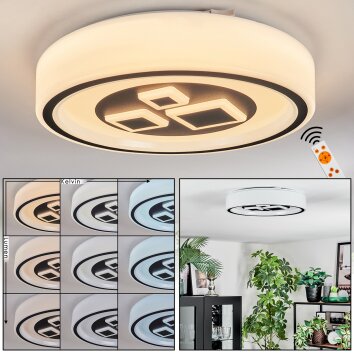 Jalon Plafonnier, Panel LED Blanc, 1 lumière, Télécommandes