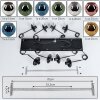 Ripoll Suspension, Boule lumineuse, Suspension Bleu, Chrome, Or, Vert, Cuivré, Fumé, 8 lumières