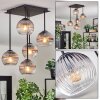 Koyoto Plafonnier, Boule lumineuse Clair, Fumé, 5 lumières
