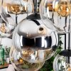 Gastor Suspension, Boule lumineuse, Suspension Ambre, Chrome, Clair, Fumé, 8 lumières