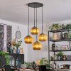 Koyoto Suspension, Boule lumineuse, Suspension grappe Or, 4 lumières