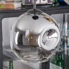 Ripoll Suspension, Boule lumineuse, Suspension grappe Ambre, Clair, Fumé, 4 lumières