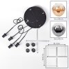 Ripoll Suspension, Boule lumineuse, Suspension grappe Ambre, Clair, Fumé, 4 lumières