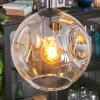 Ripoll Suspension, Boule lumineuse, Suspension grappe Ambre, Clair, Fumé, 4 lumières