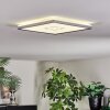 Simonstorp Plafonnier, Panel LED Argenté, Blanc, 1 lumière