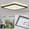 Simonstorp Plafonnier, Panel LED Noir, Blanc, 1 lumière