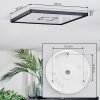 Simonstorp Plafonnier, Panel LED Noir, Blanc, 1 lumière